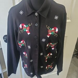 Bechamel Black Jacket with Festive Embroidery